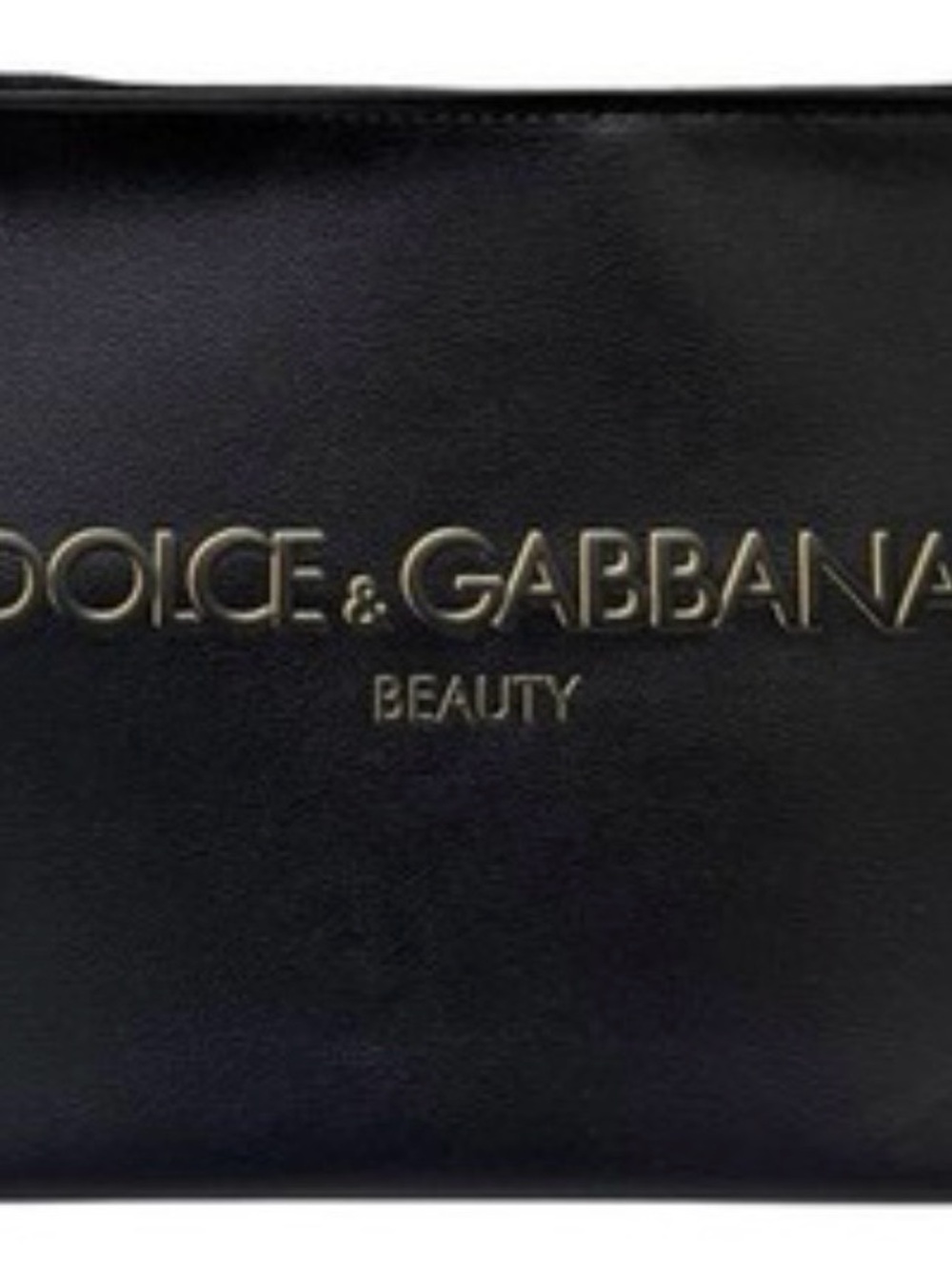 Dolce & Gabbana Beauty Black Faux Leather Cosmetic Pouch